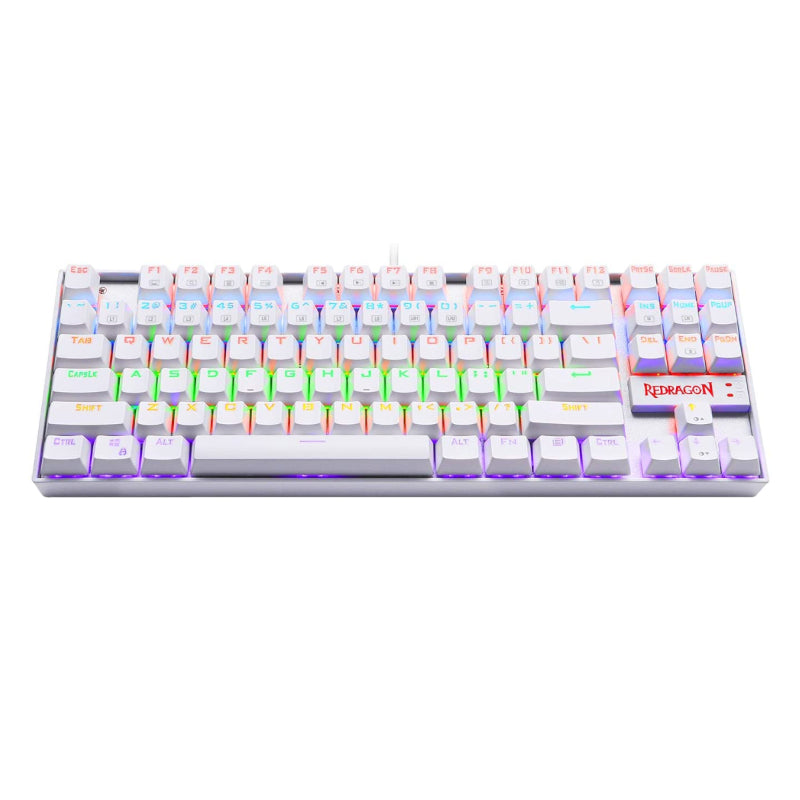 Redragon KUMARA Mechanical 87 Key / RGB Backlit Gaming Keyboard - White - alternate product view 3