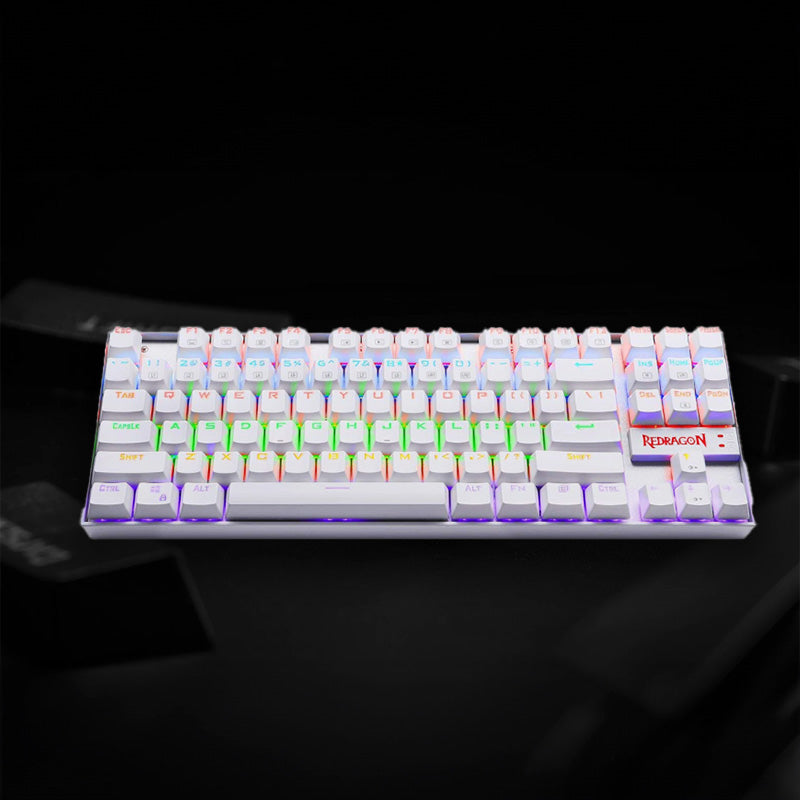 Redragon KUMARA Mechanical 87 Key / RGB Backlit Gaming Keyboard - White - alternate product view 6