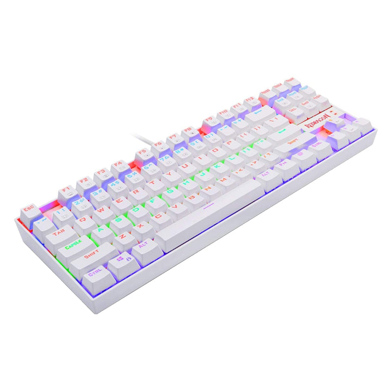 Redragon KUMARA Mechanical 87 Key / RGB Backlit Gaming Keyboard - White - alternate product view 4