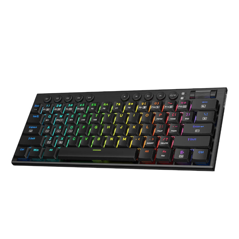 Redragon Horus Mini Pro 61Key Wireless Bluetooth Red Switch RGB Low Profile Gaming Mechanical Keyboard - Black - alternate