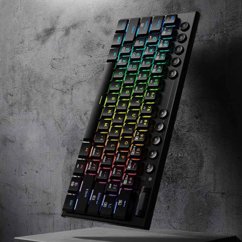 Redragon Horus Mini Pro 61Key Wireless Bluetooth Red Switch RGB Low Profile Gaming Mechanical Keyboard - Black - alternate