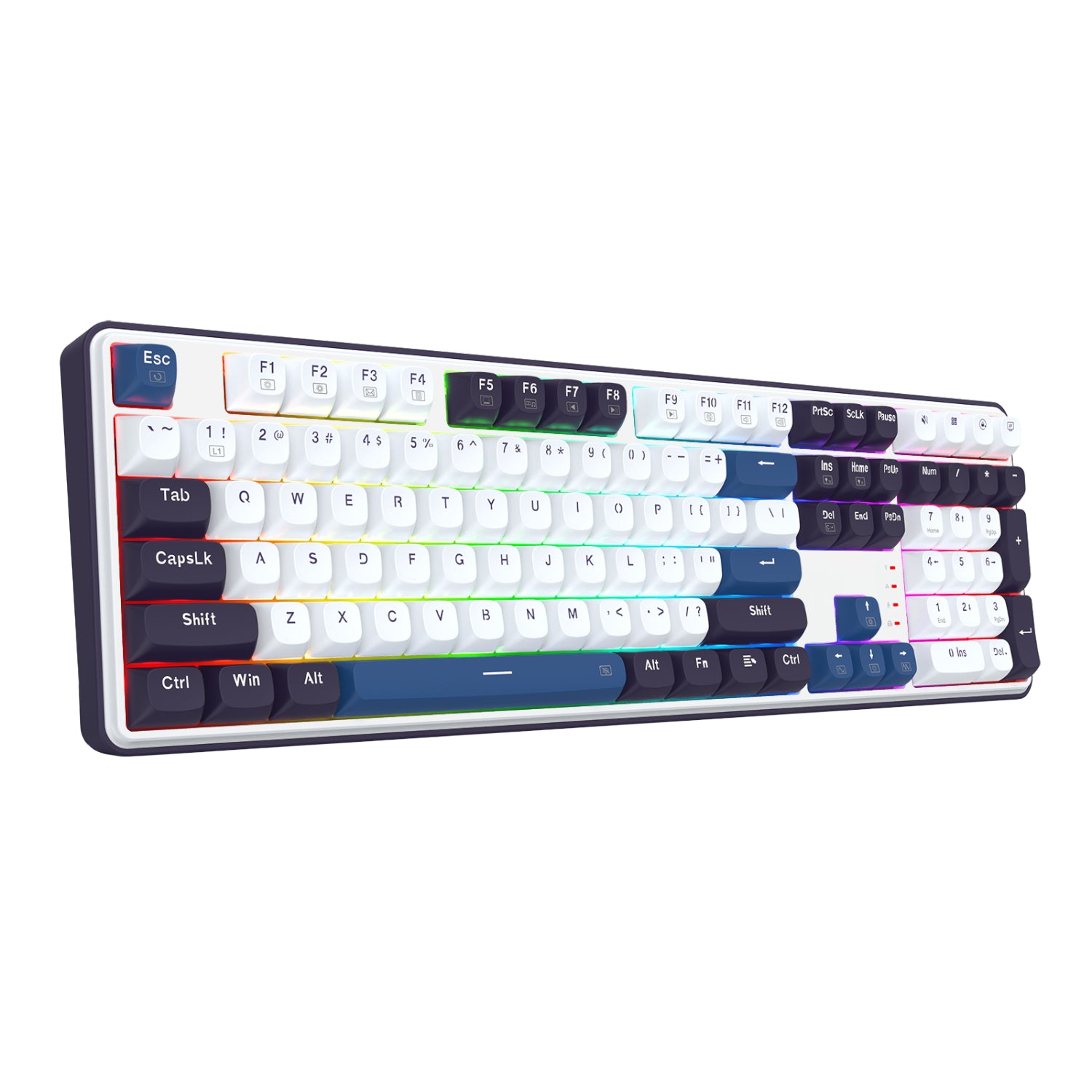 Redragon K689 WYVERN RGB Wired Mechanical Keyboard - White/Black - alternate product view 2