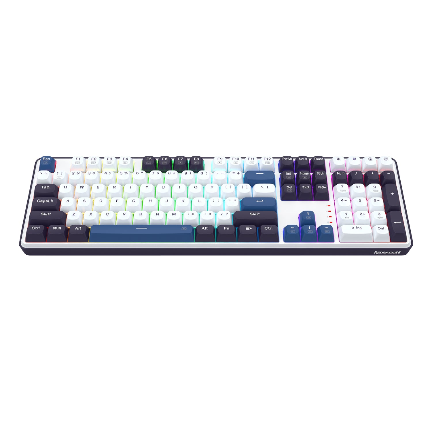 Redragon K689 WYVERN RGB Wired Mechanical Keyboard - White/Black - alternate product view 4