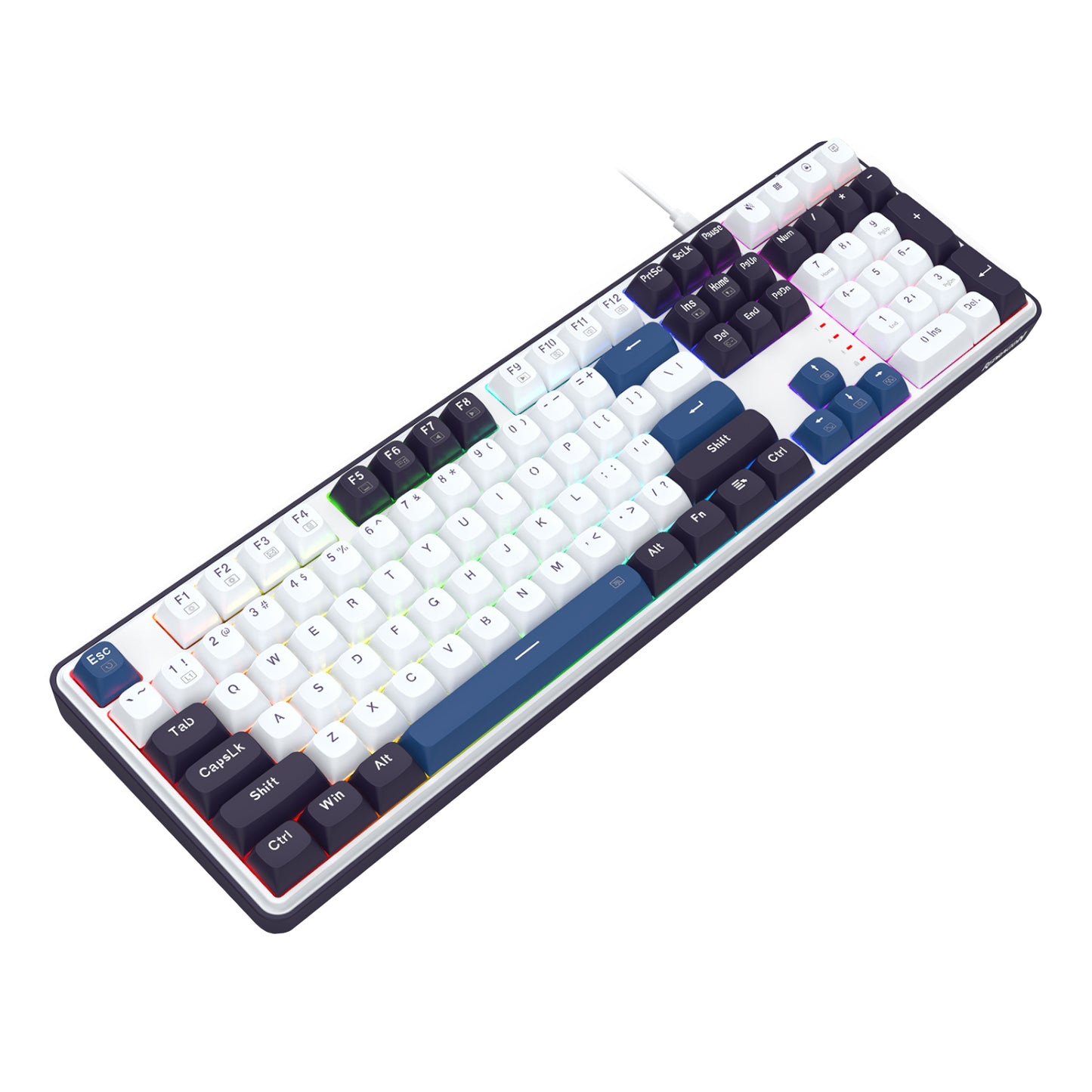 Redragon K689 WYVERN RGB Wired Mechanical Keyboard - White/Black - alternate product view 5