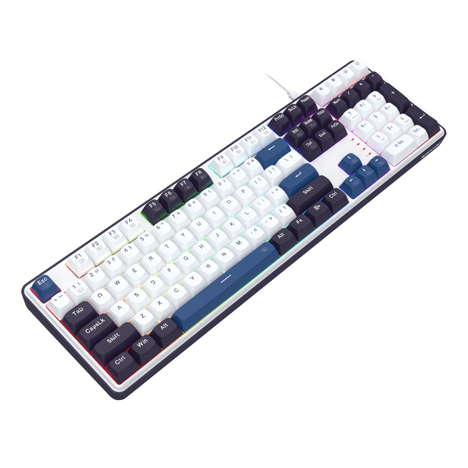 Redragon K689 WYVERN RGB Wired Mechanical Keyboard - White/Black - alternate product view 5