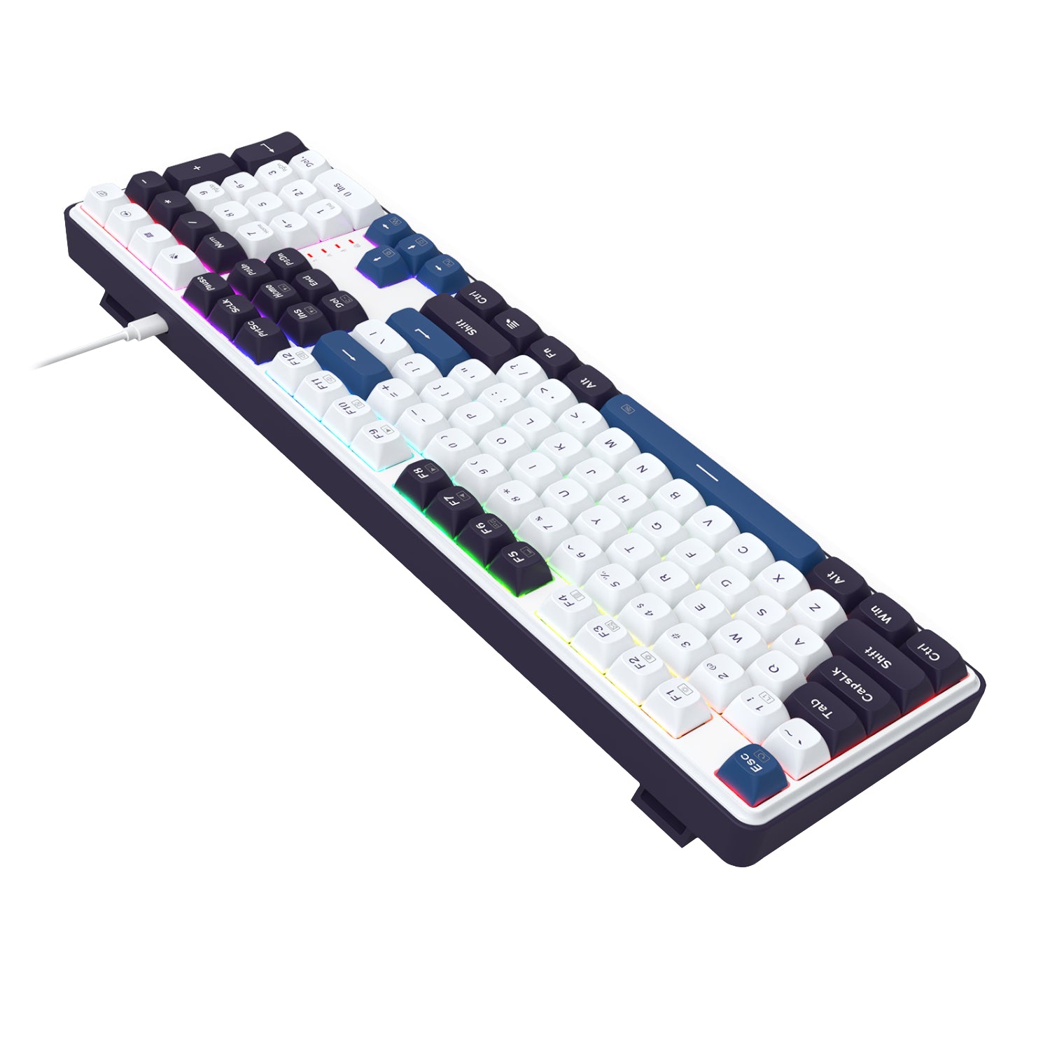 Redragon K689 WYVERN RGB Wired Mechanical Keyboard - White/Black - alternate product view 6