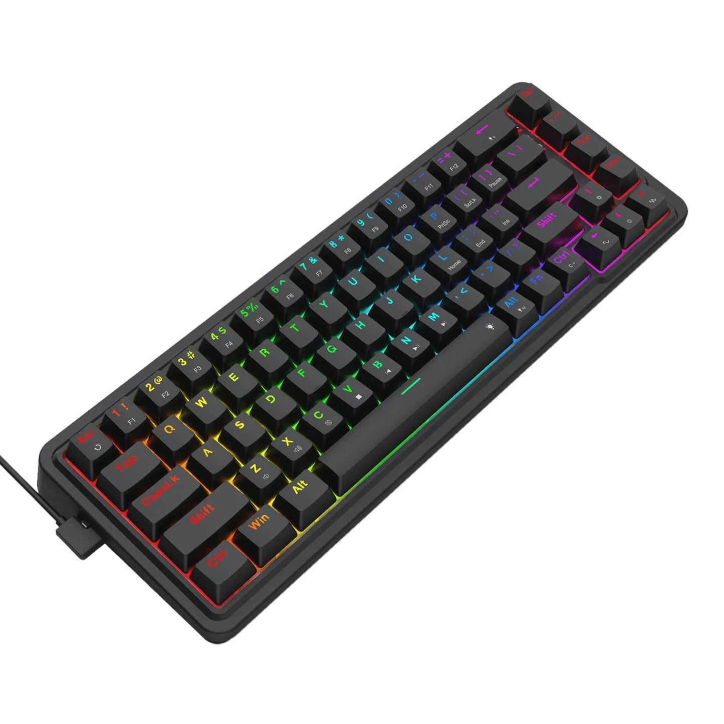 Redragon NOVA K709 65% Wired Gasket RGB Gaming Keyboard - Black - alternate product view 3