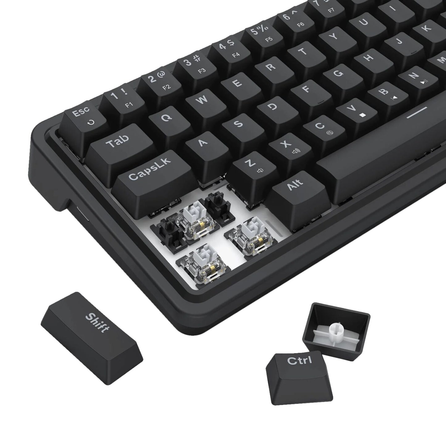 Redragon NOVA K709 65% Wired Gasket RGB Gaming Keyboard - Black - alternate product view 4