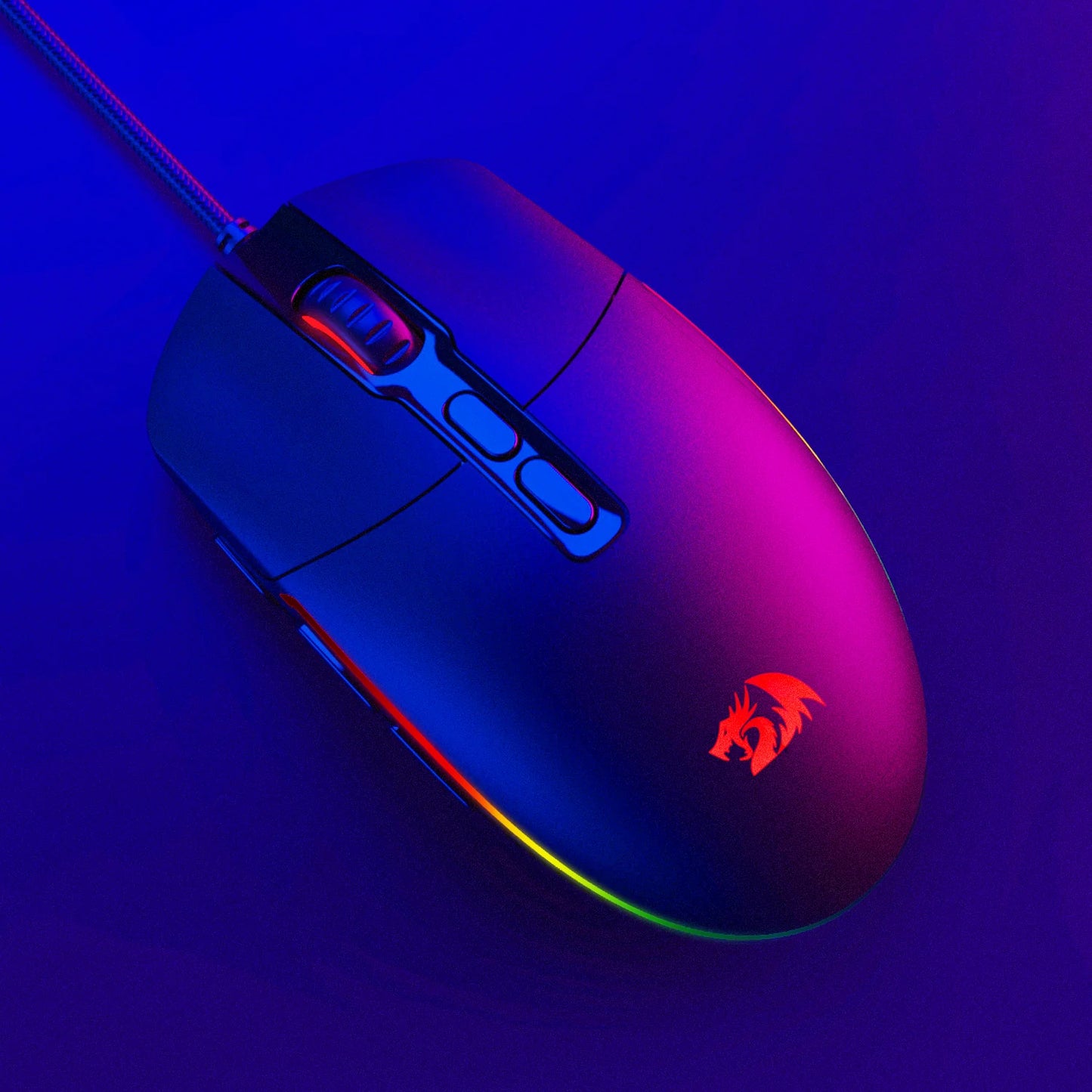Redragon M719 INVADER RGB 10000 DPI Wired Optical Gaming Mouse - Black - alternate product view 5
