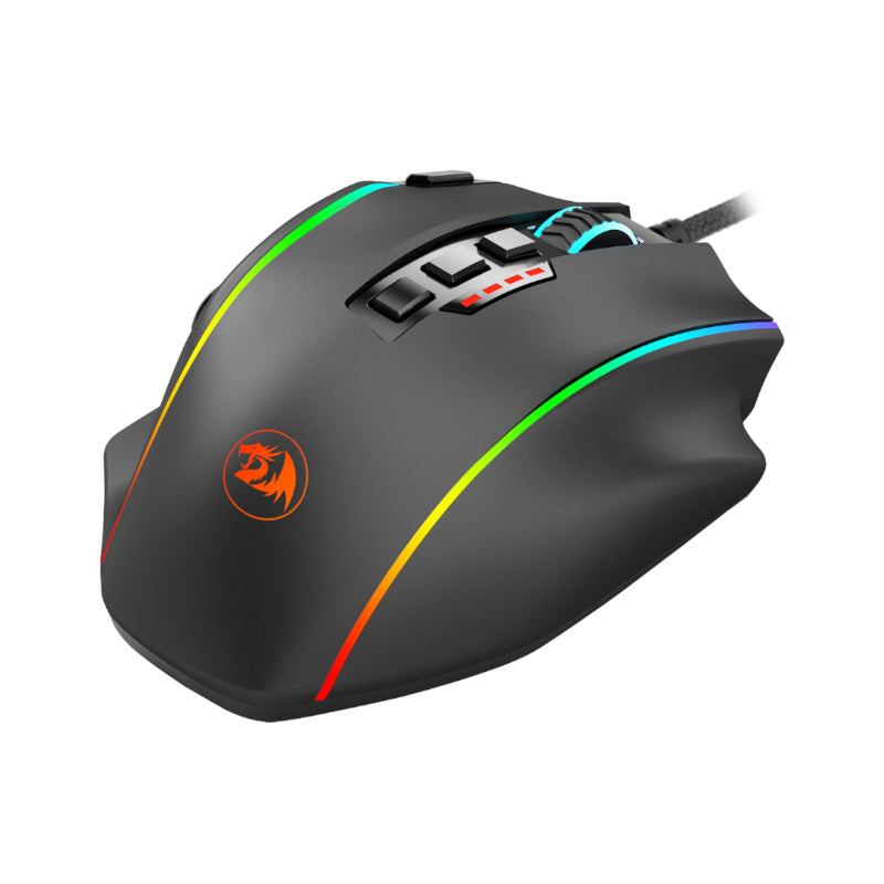 Redragon PERDICTION 4 12400DPI RGB MMO Ergo Gaming Mouse - Black - alternate product view 3