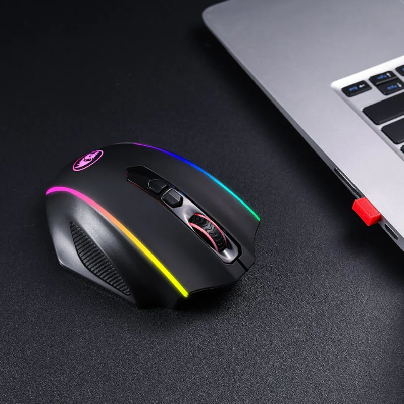 Redragon PERDICTION 4 12400DPI RGB MMO Ergo Gaming Mouse - Black - alternate product view 6