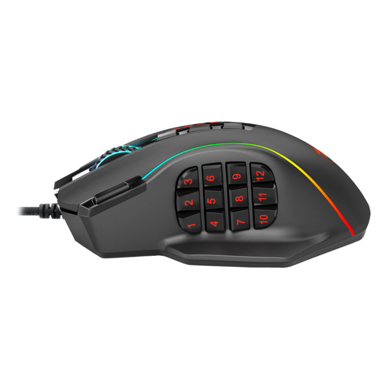 Redragon PERDICTION 4 12400DPI RGB MMO Ergo Gaming Mouse - Black - alternate product view 5