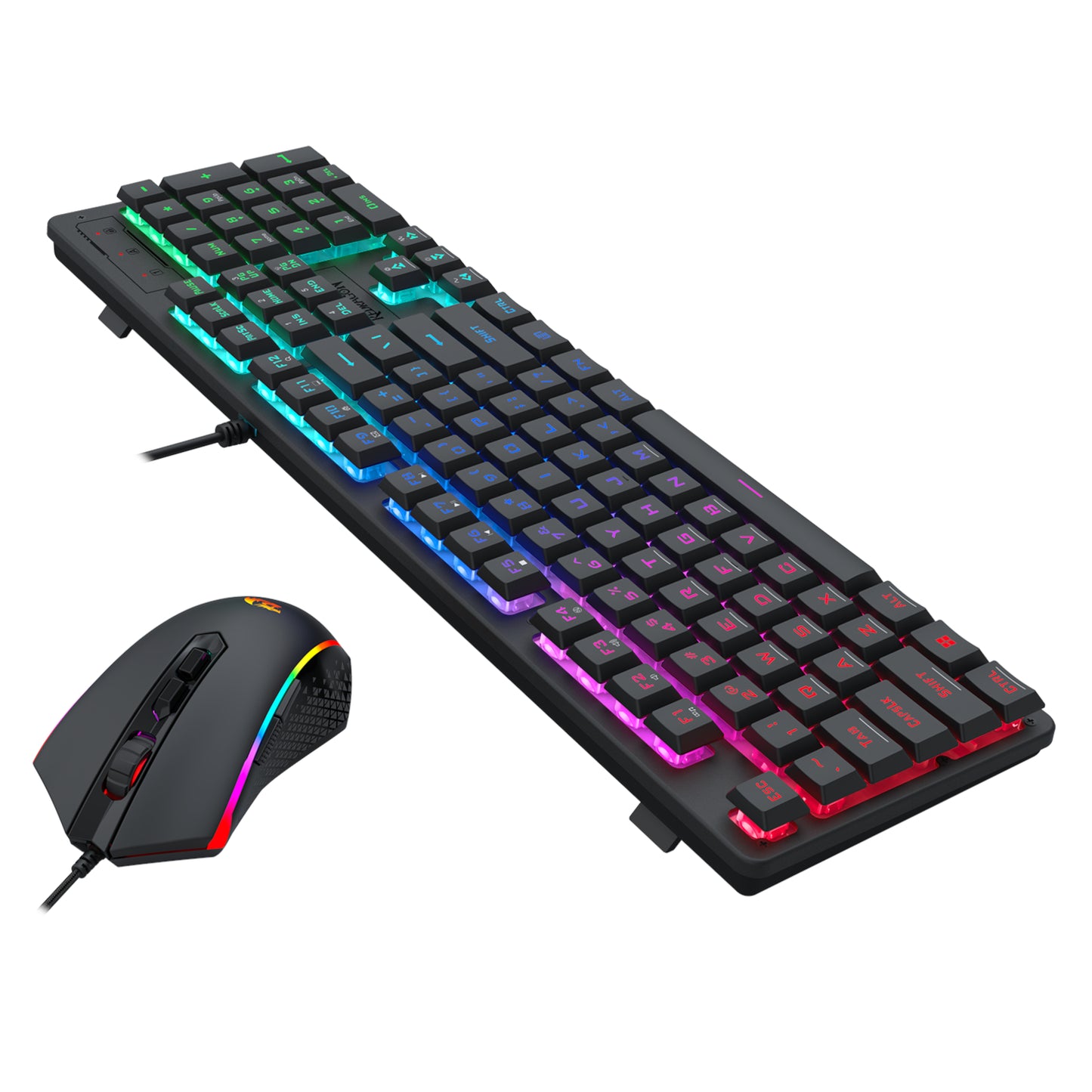 Redragon S107 RGB Gaming Essentials Wired Gaming Keyboard and Mouse Bundle - alternate product view 4