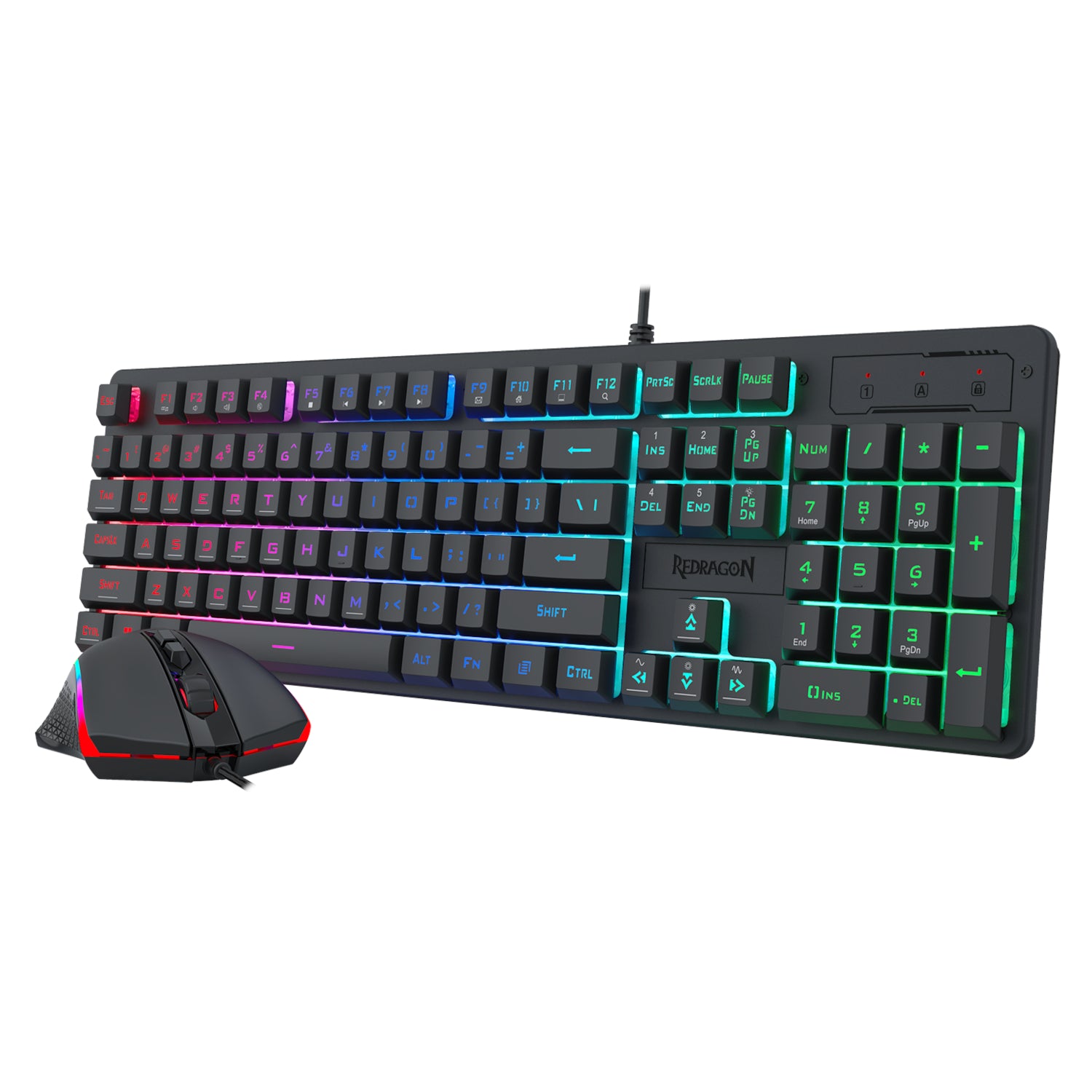 Redragon S107 RGB Gaming Essentials Wired Gaming Keyboard and Mouse Bundle - alternate product view 6
