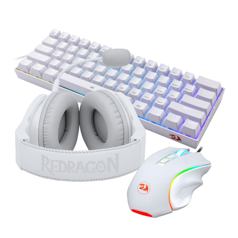 Redragon 3IN1 MS / HS / KB WIRED COMBO - WHITE - alternate product view 2