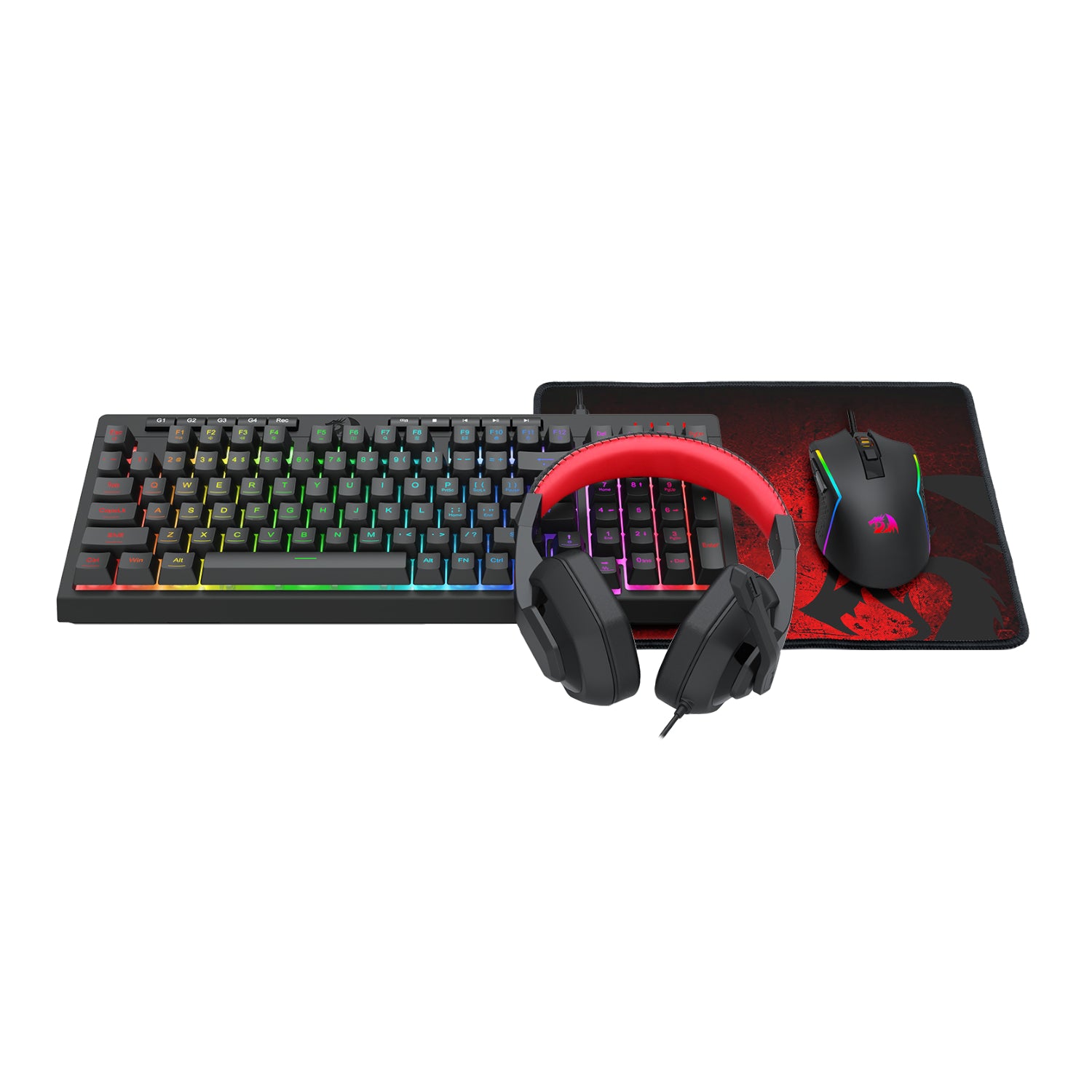Redragon 4-in-1 Keyboard - Mouse - Mousepad - Headset Gaming Combo - alternate product view 3