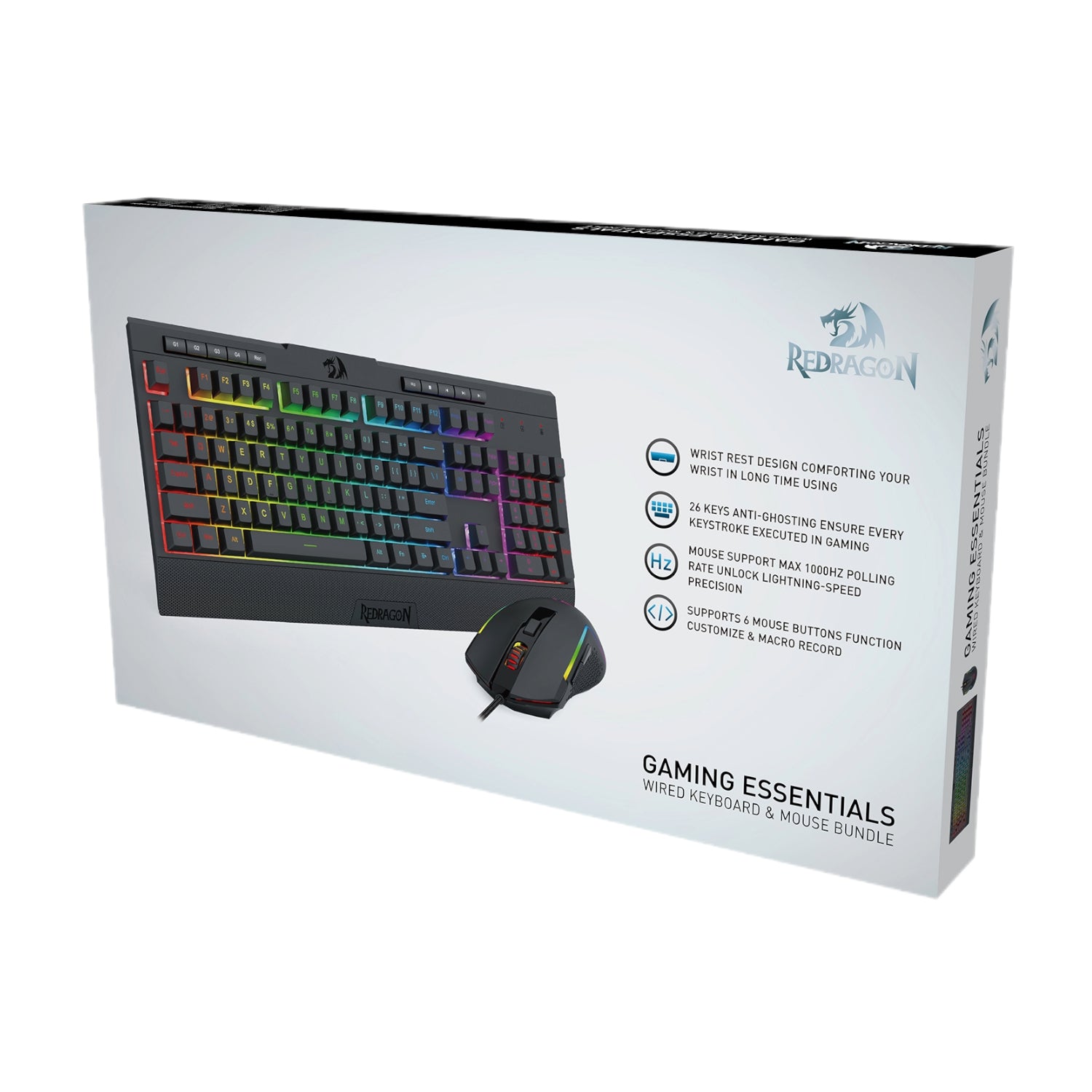 Redragon S151 Gaming Keyboard and Mouse Combo-Black - alternate product view 7