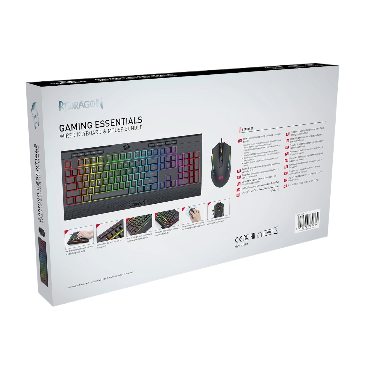Redragon S151 Gaming Keyboard and Mouse Combo-Black - alternate product view 8