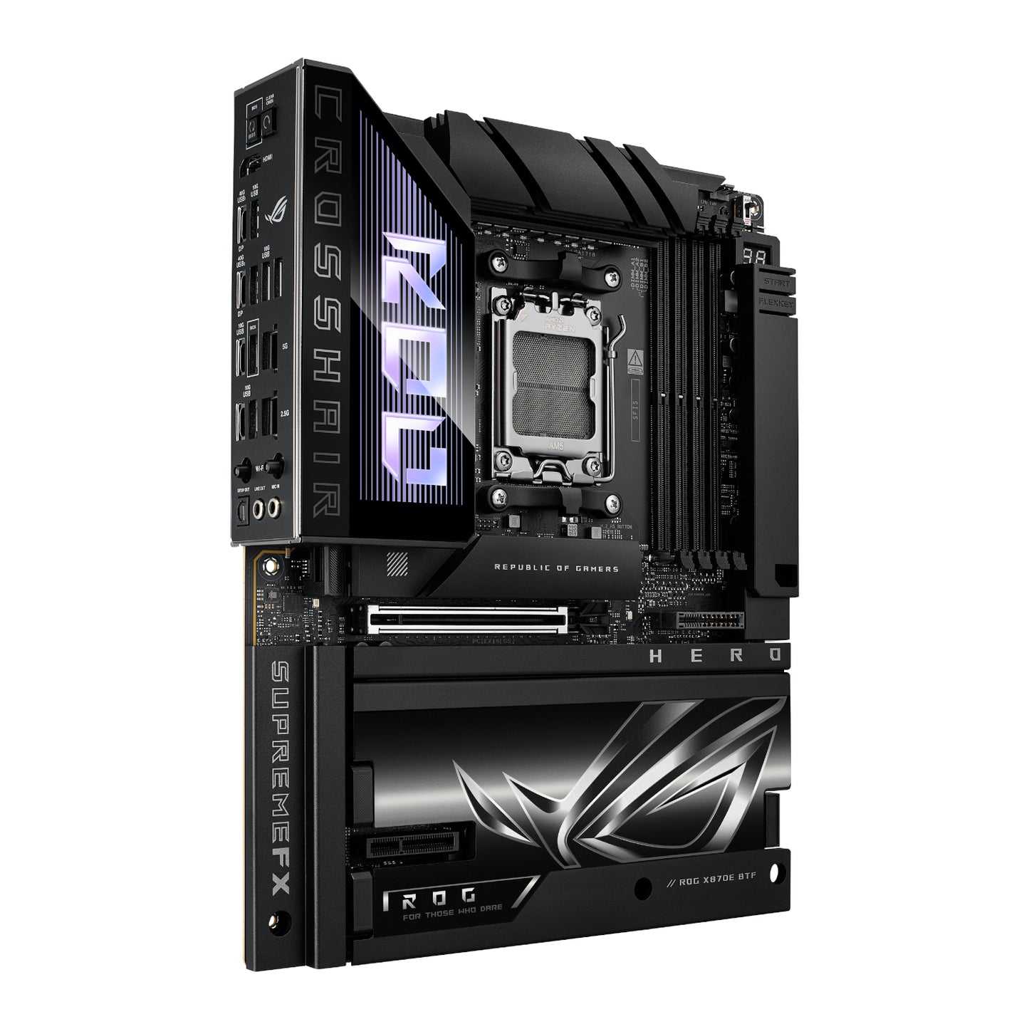 ASUS ROG CROSSHAIR X870E HERO BTF AMD AM5 ATX Gaming Motherboard - alternate product view 3