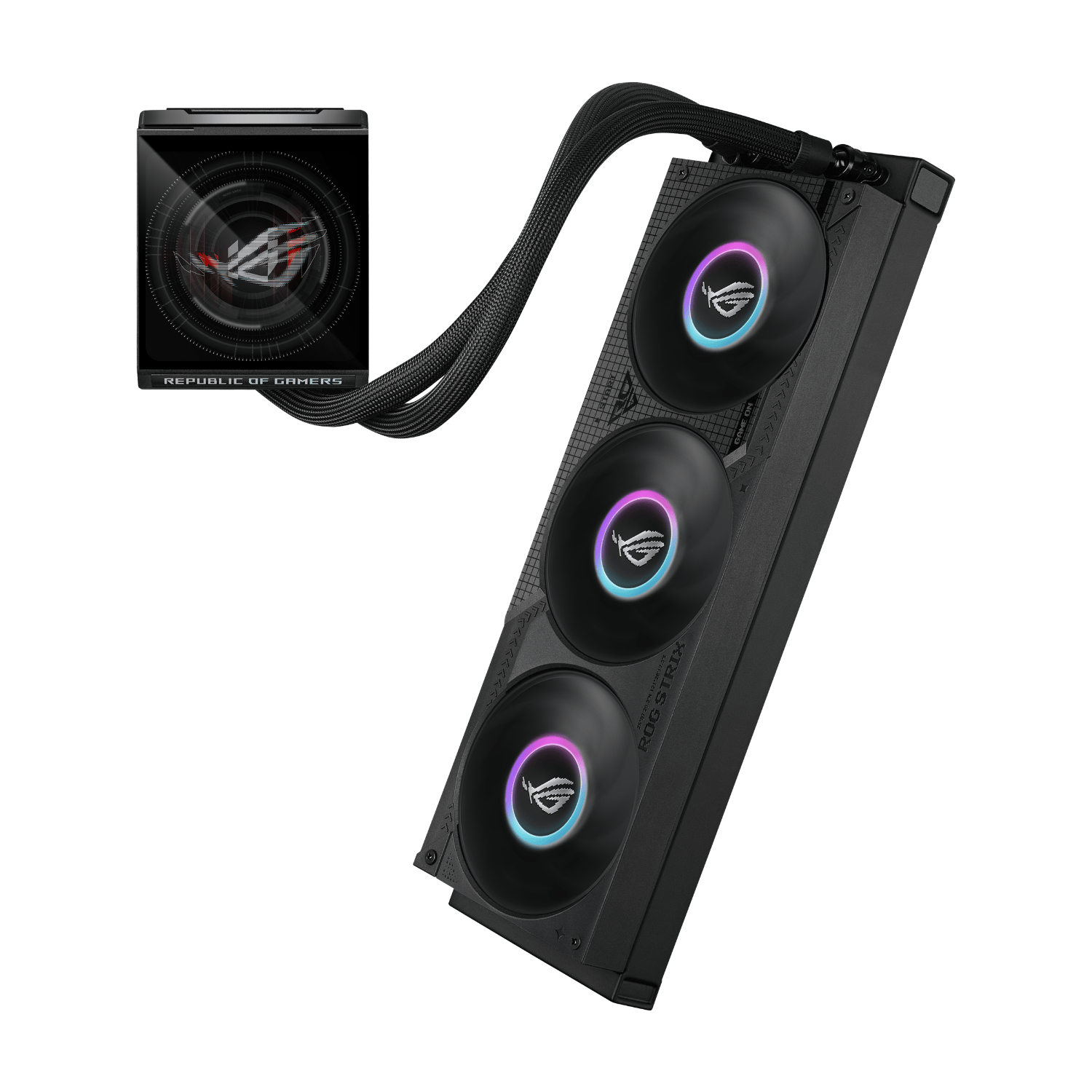 ASUS ROG Strix LC IV 360 ARGB LCD Liquid Cooler - Black - alternate product view 3