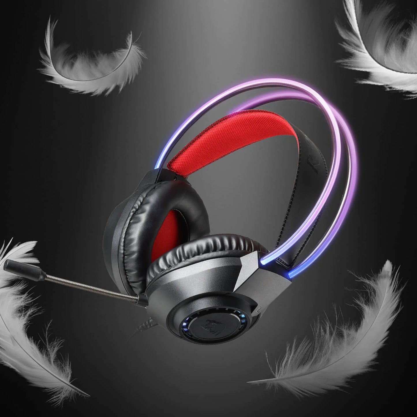Redragon SCREAM Over-Ear RGB Gaming Headset - Black - alternate product view 5