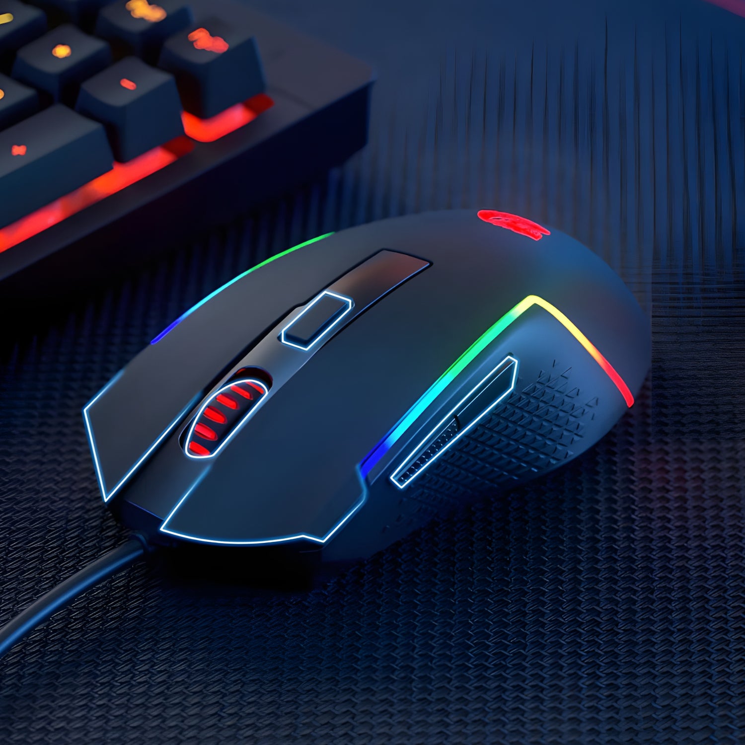 Redragon M616 TRIDENT 10000DPI RGB Gaming Mouse - Black - alternate product view 3