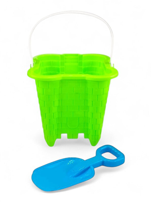 SAND Bucket WITH SPADE - Bucket Height 200 Mm - GREEN - Image 2