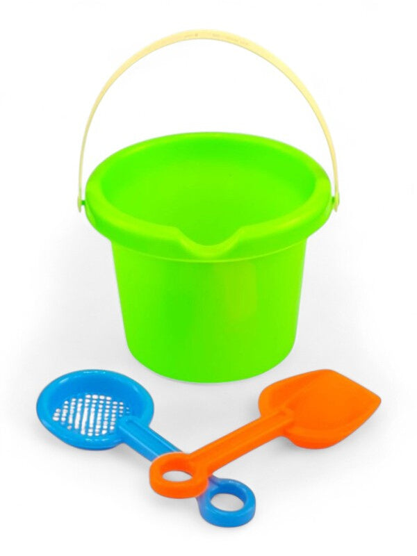 SAND Bucket WITH Spades - Bucket Height 115 Mm - GREEN