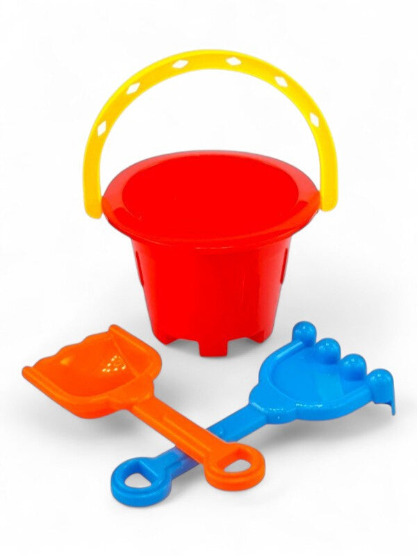 SAND Bucket WITH Spades - Bucket Height 115 Mm - RED