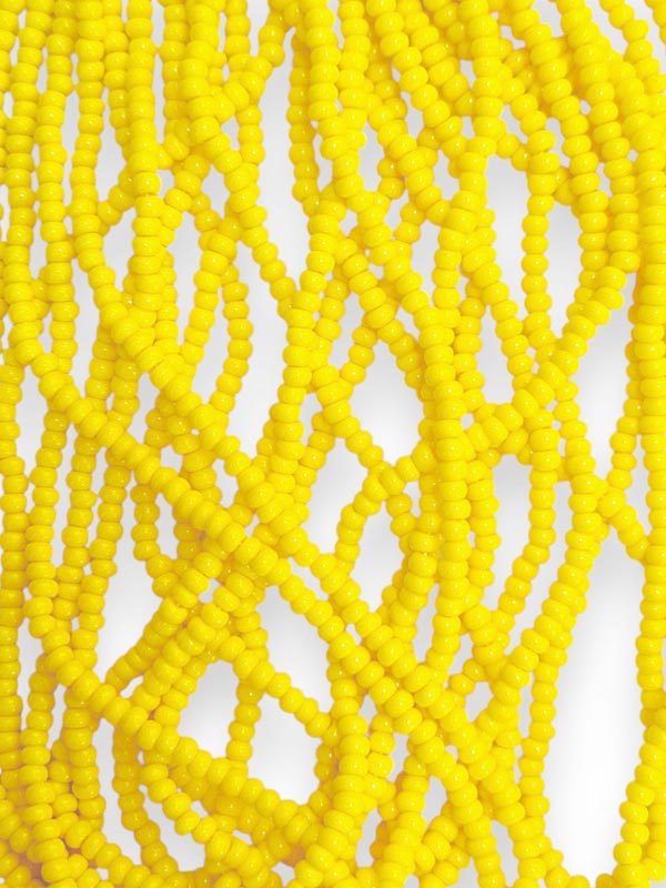 GLASS CZECH BEADS ON String - Yellow - SIZE 8/0 - 1/4KGM (83130 - 8S)