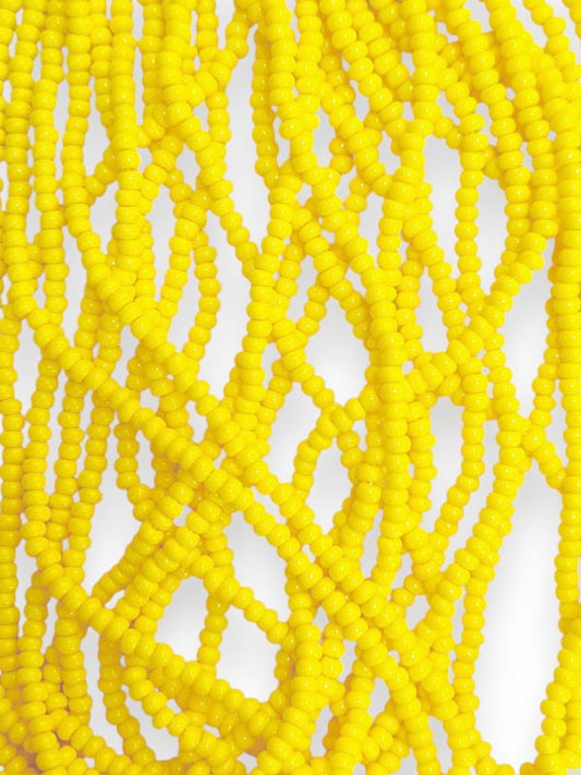 GLASS CZECH BEADS ON String - Yellow - SIZE 8/0 - 1/4KGM (83130 - 8S)
