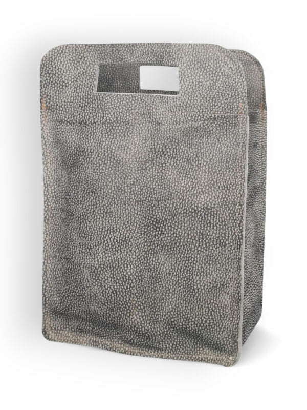 Leather WINE BAG - 2 Pockets - Mottled LIGHT BROWN ±35.5×24×10 Cm