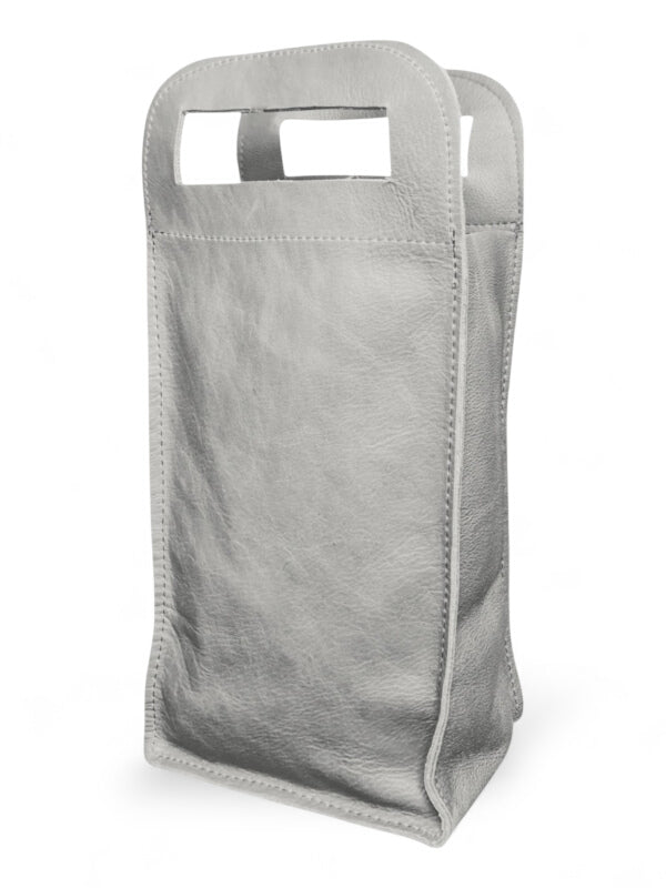 Leather WINE BAG - 1 Pocket - GREY ±37×16×9.5 Cm