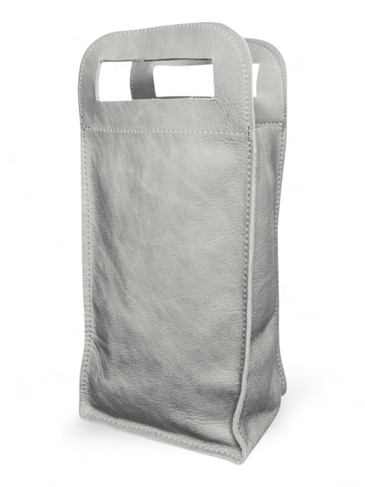 Leather WINE BAG - 1 Pocket - GREY ±37×16×9.5 Cm