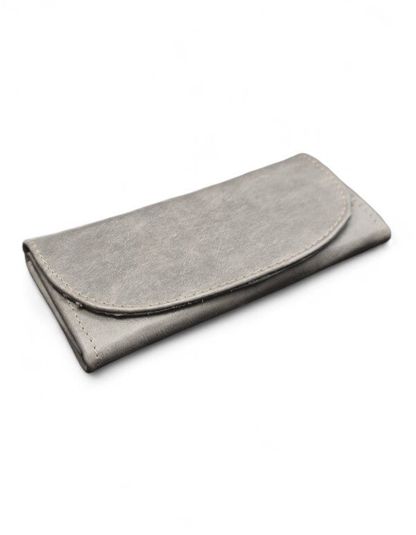 Leather Wallet - GREY - ±10×21 Cm