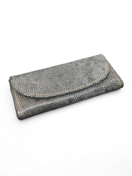 Leather Wallet - Mottled GREY - ±10×21 Cm