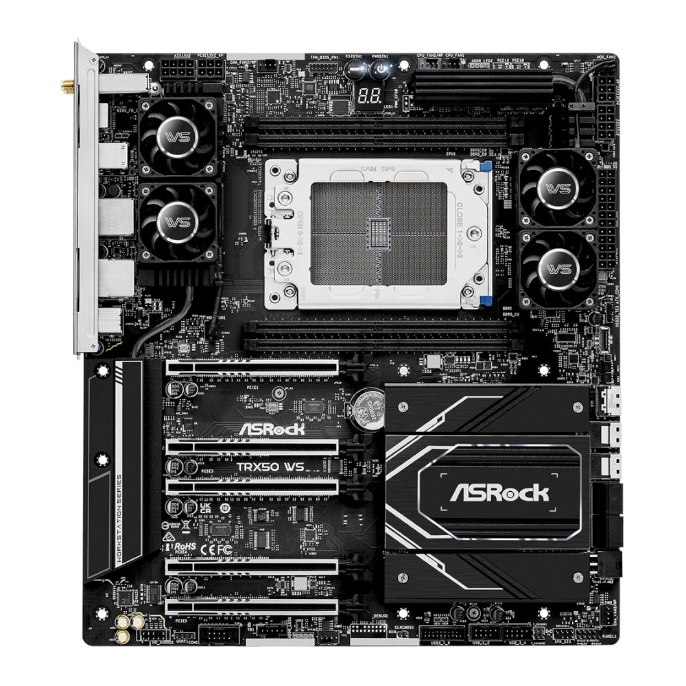 ASRock TRX50 WS AMD TR5 EATX Gaming Motherboard - alternate product view 2