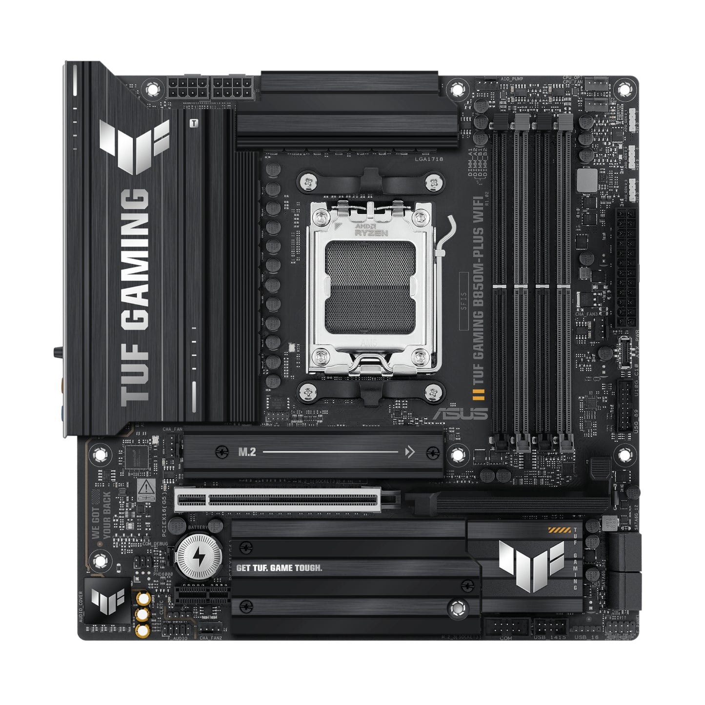 ASUS TUF Gaming B850M-PLUS WIFI AM5 Micro ATX Gaming Motherboard - alternate product view 2