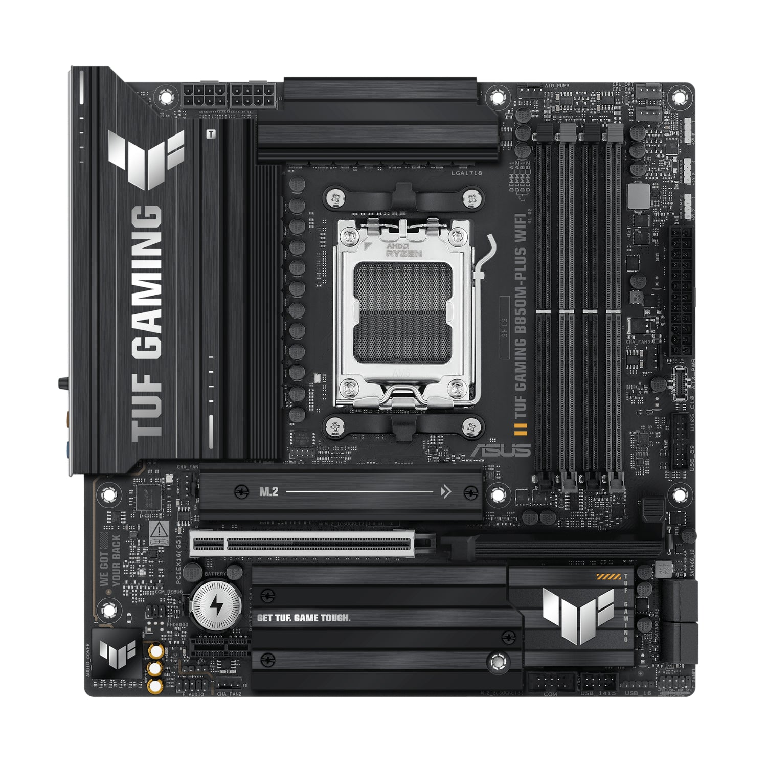 ASUS TUF Gaming B850M-PLUS WIFI AM5 Micro ATX Gaming Motherboard - alternate product view 2