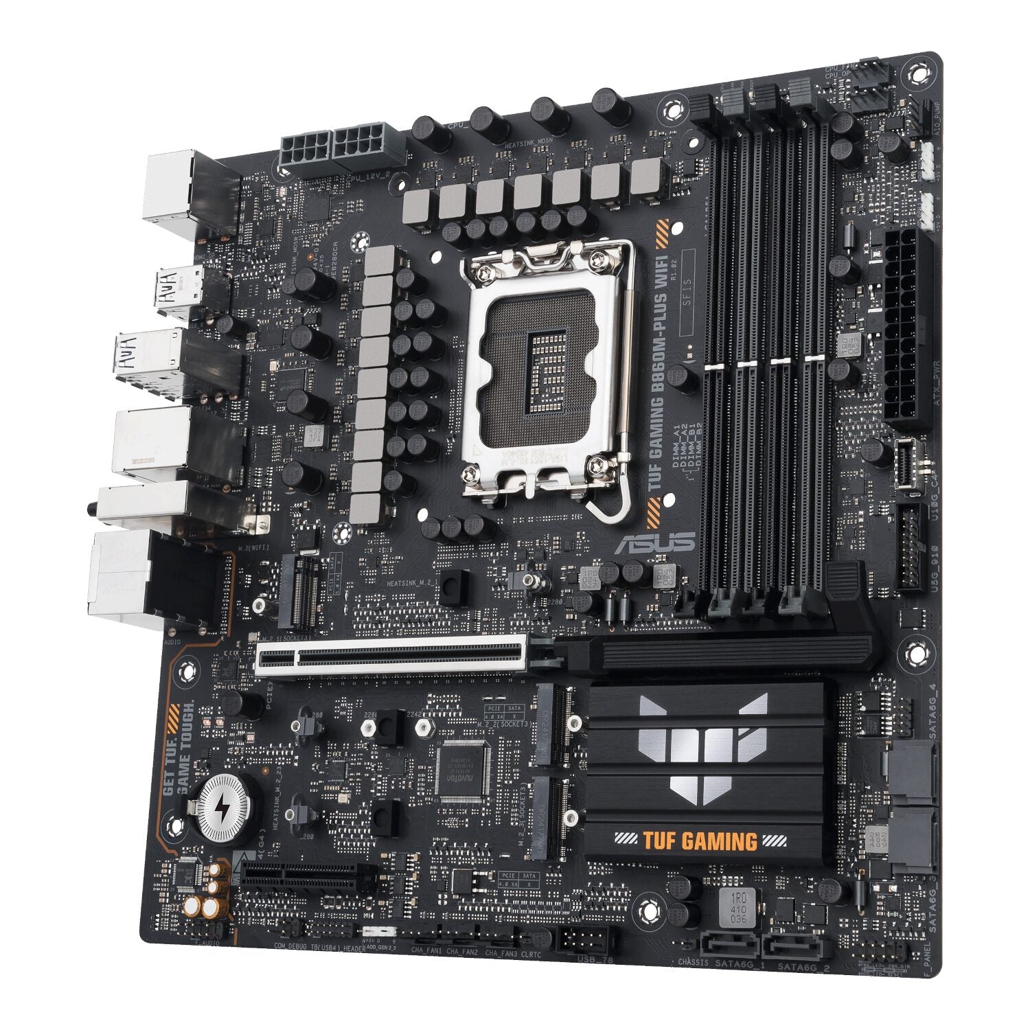 ASUS TUF Gaming B860M-Plus Wi-Fi M-ATX Motherboard – Intel LGA1851, DDR5, PCIe 5.0. Wi-Fi 7 - alternate product view 3