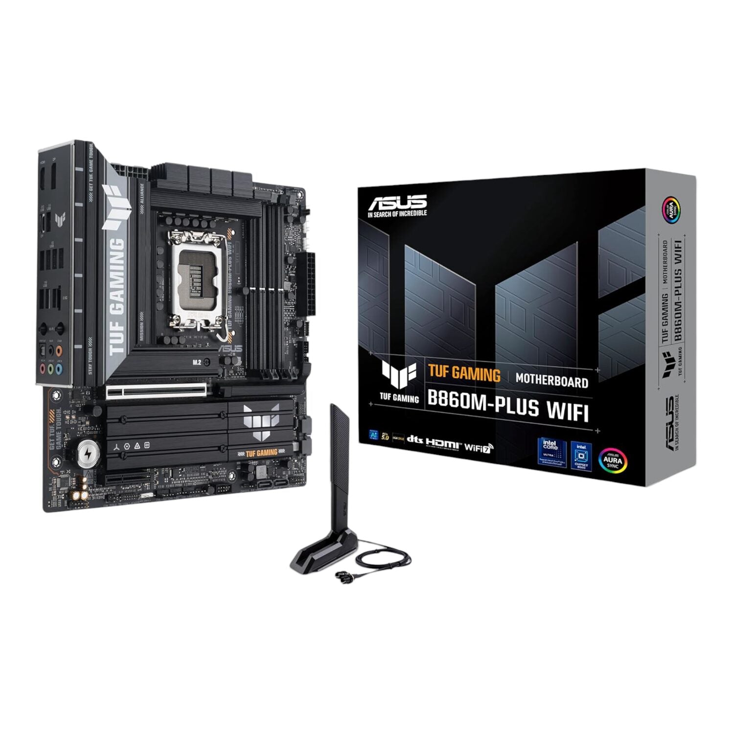 ASUS TUF Gaming B860M-Plus Wi-Fi M-ATX Motherboard – Intel LGA1851, DDR5, PCIe 5.0. Wi-Fi 7