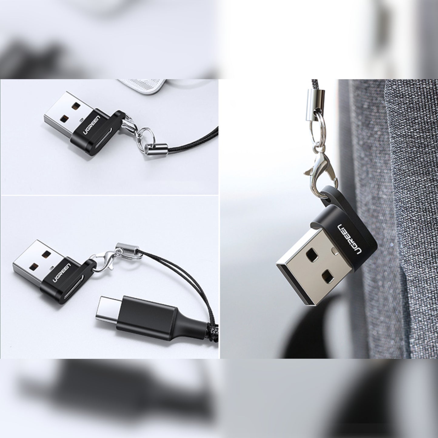Ugreen USB A Male to USB Type-C Female Adapter (Black) - alternate product view 2