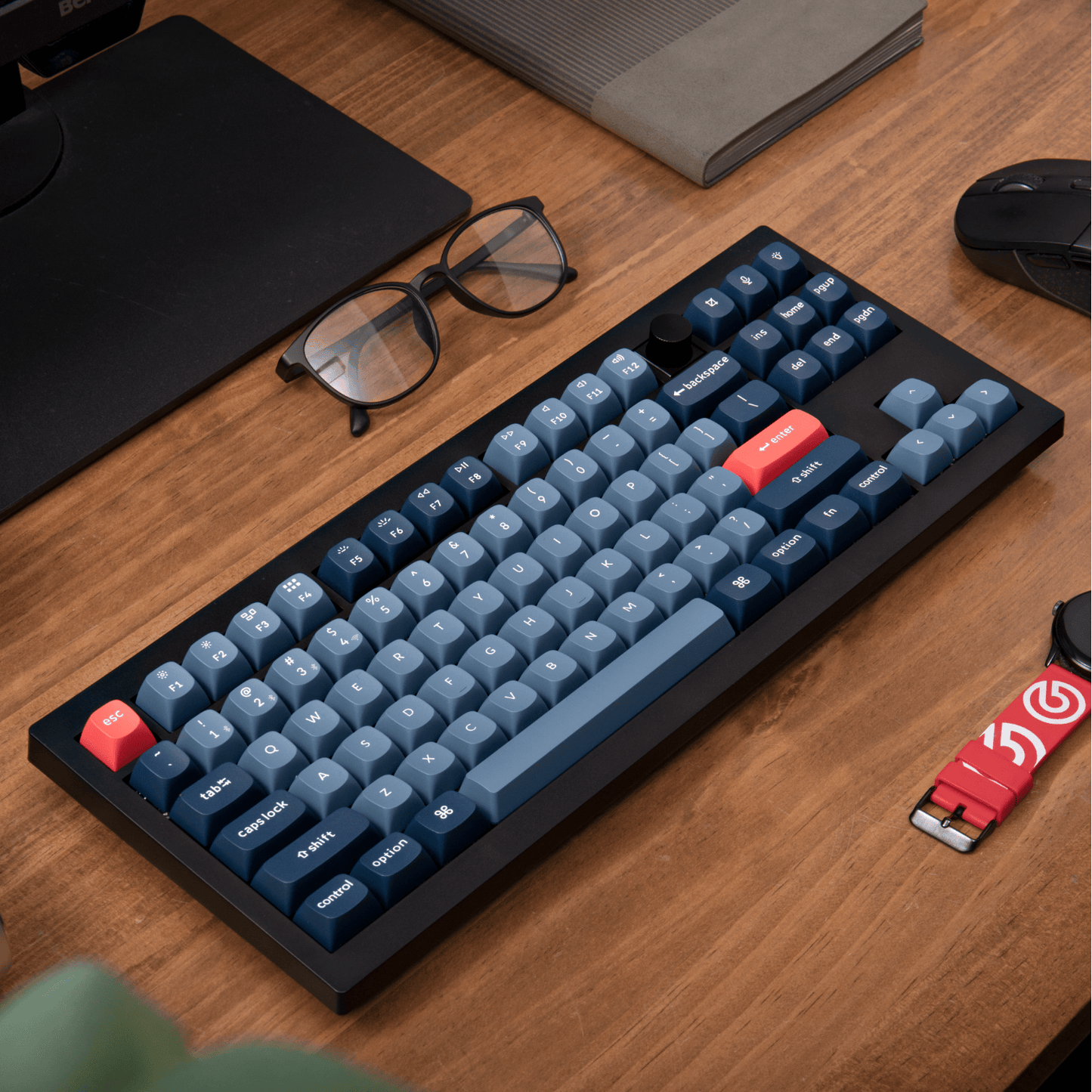 Keychron V3 Max QMK/VIA 80% Wireless Custom Mechanical Keyboard (Brown Switch) – Carbon Black - alternate product view 5