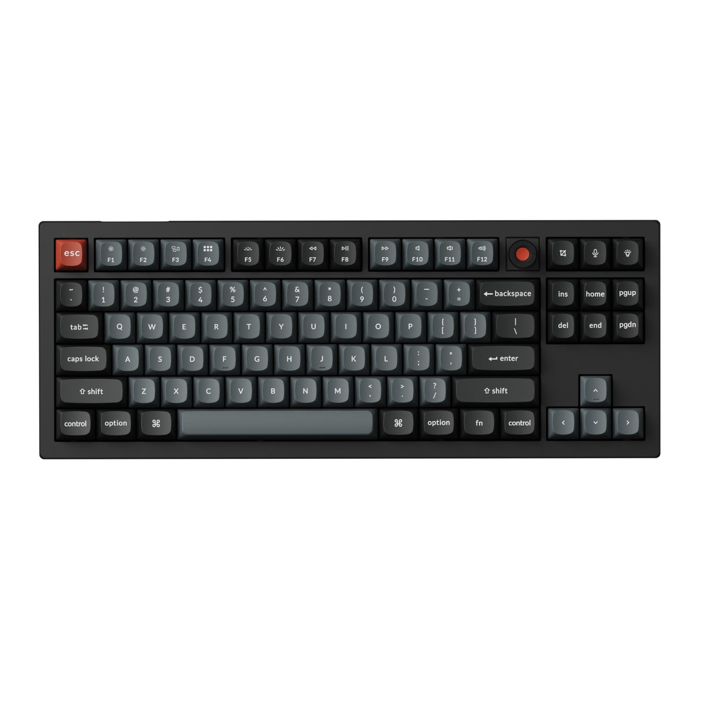 Keychron V3 Ultra 80% 8K Red Switch Hot-Swap RGB Wireless Keyboard - Black - alternate product view 2