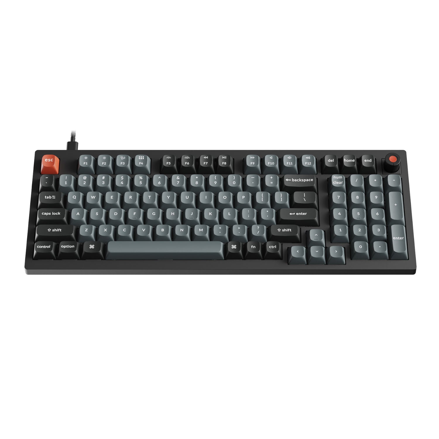 Keychron V5 Ultra 96% 8K Red Switch Hot-Swapple Silk POM RGB Wireless Keyboard - alternate product view 3
