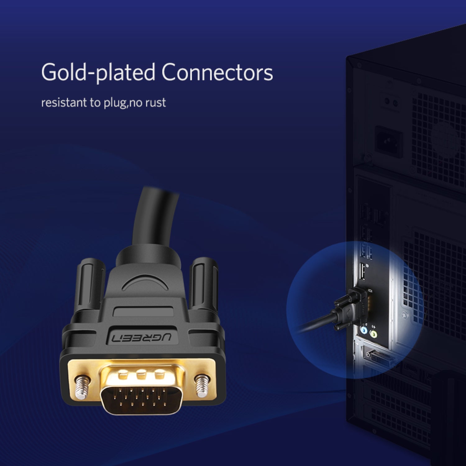 Ugreen VG101 VGA Male to Male Cable 1.5M - alternate product view 3