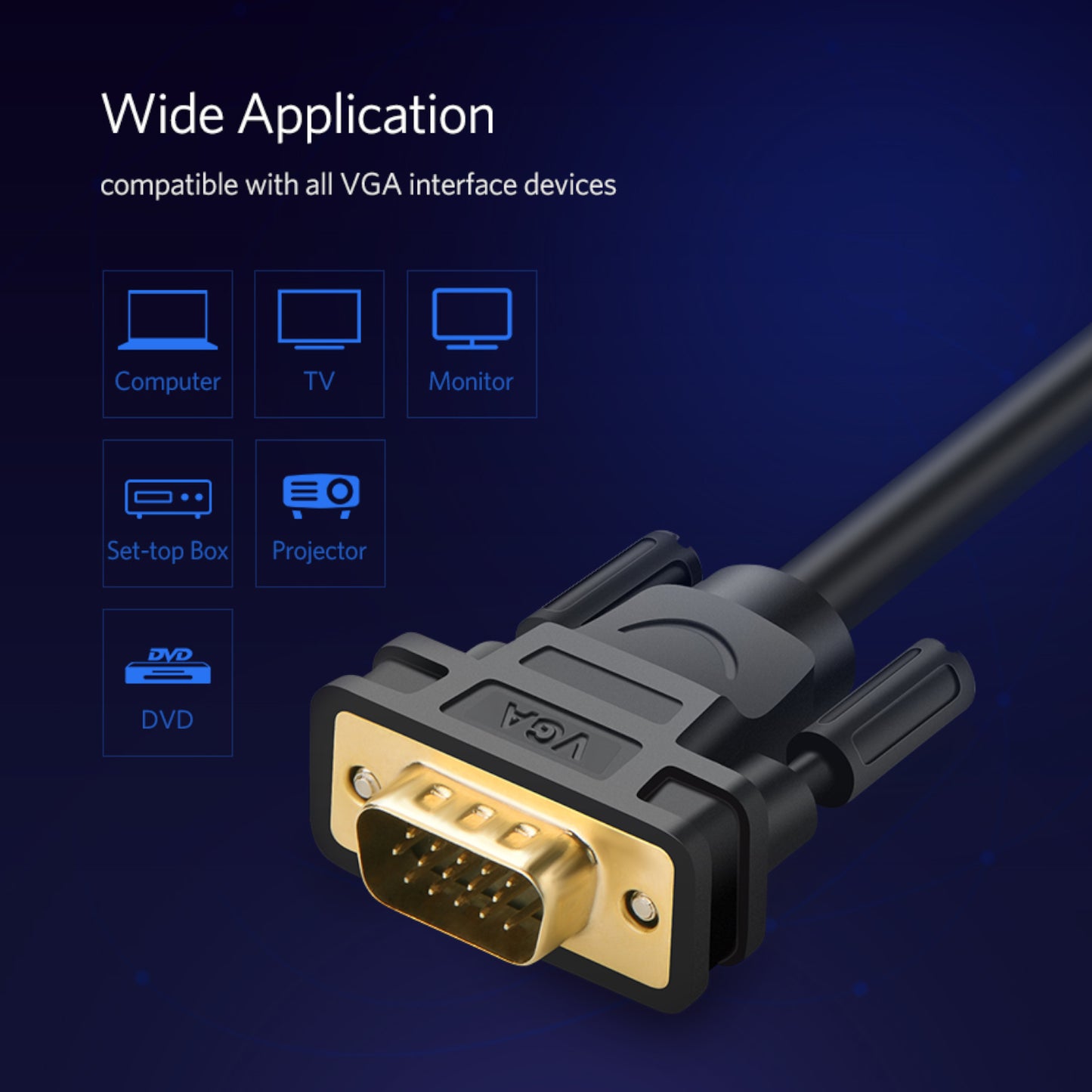Ugreen VG101 VGA Male to Male Cable 1.5M - alternate product view 6