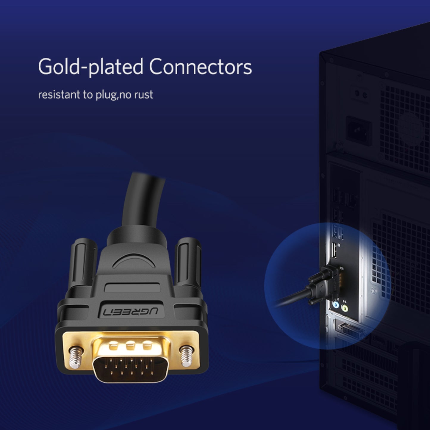 Ugreen VG101 VGA Male to Male Cable 3M - alternate product view 3