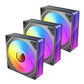Antec VISION PWM 120mm ARGB Infinity Mirror Case Fan 3 Pack Black - alternate product view 2