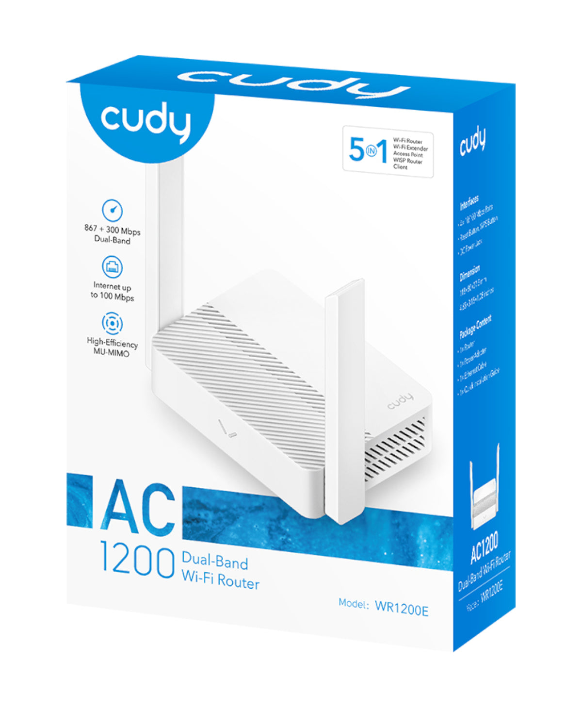 Cudy AC1200 Dual-Band Wireless Wi-Fi Router – White - alternate product view 6